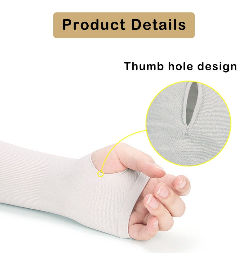 1 Pair Ice Silk Sun Protection Arm Covers - BestShop
