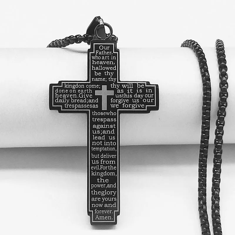 ZAKOL Hip Hop Cross Pendant Necklace