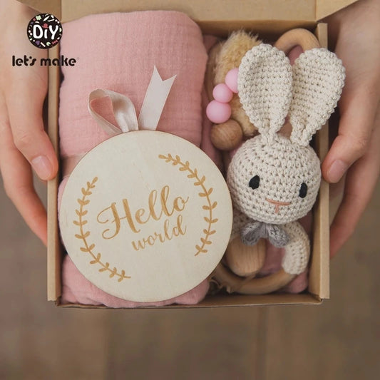 Baby Bath Towel Cotton Blanket Brush Gift Products