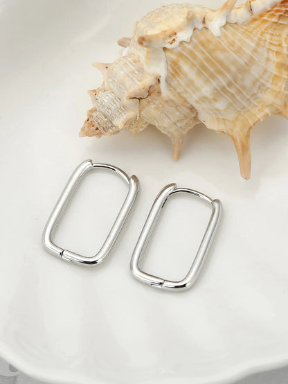 GRA 925 Sterling Silver Hoop Earring