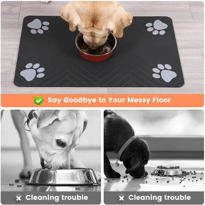 Pet Feeding Mat-Absorbent Pet Placemat