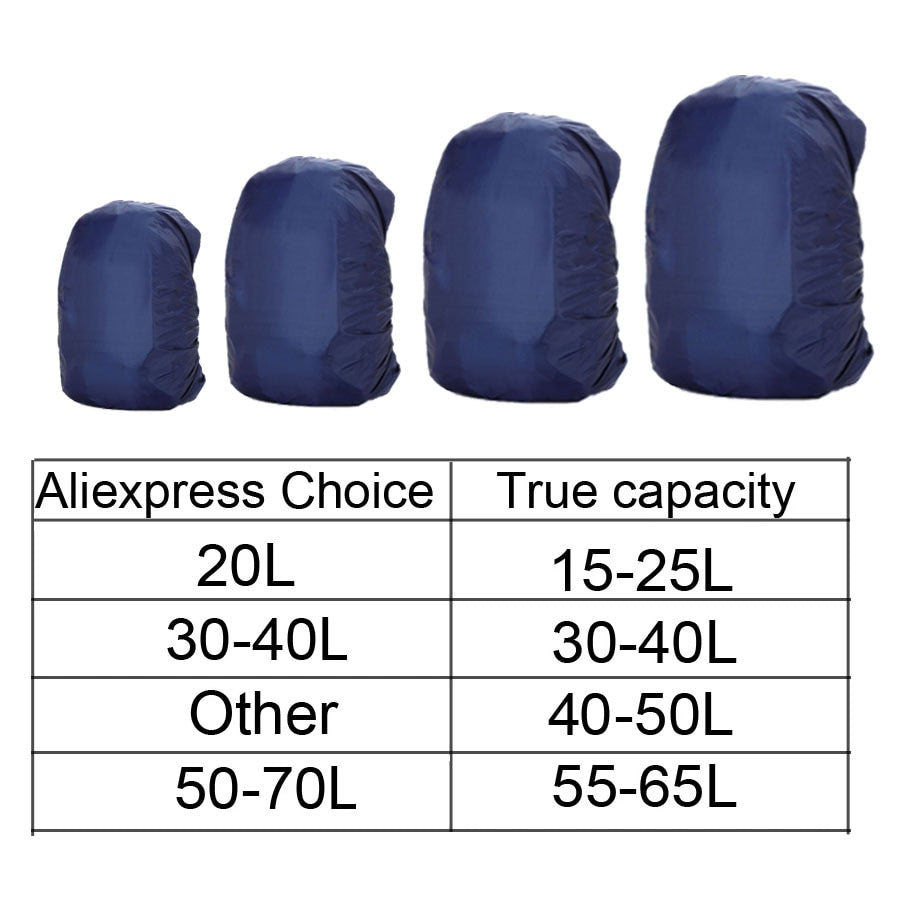 Rain Cover For Backpack 20L 35L 40L 50L 60L - BestShop