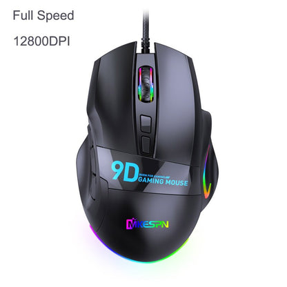 12000DPI Macro RGB Gaming Mouse 9 Programmable Keys - BestShop