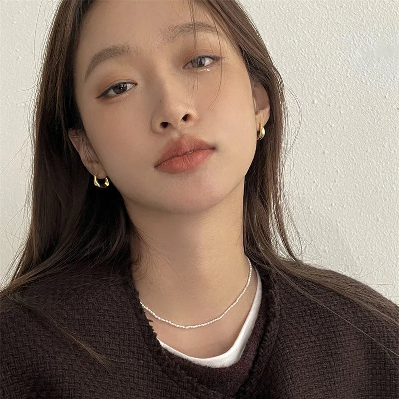 ANENJERY Geometric Hoop Earrings
