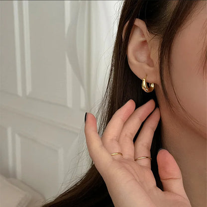 ANENJERY Geometric Hoop Earrings