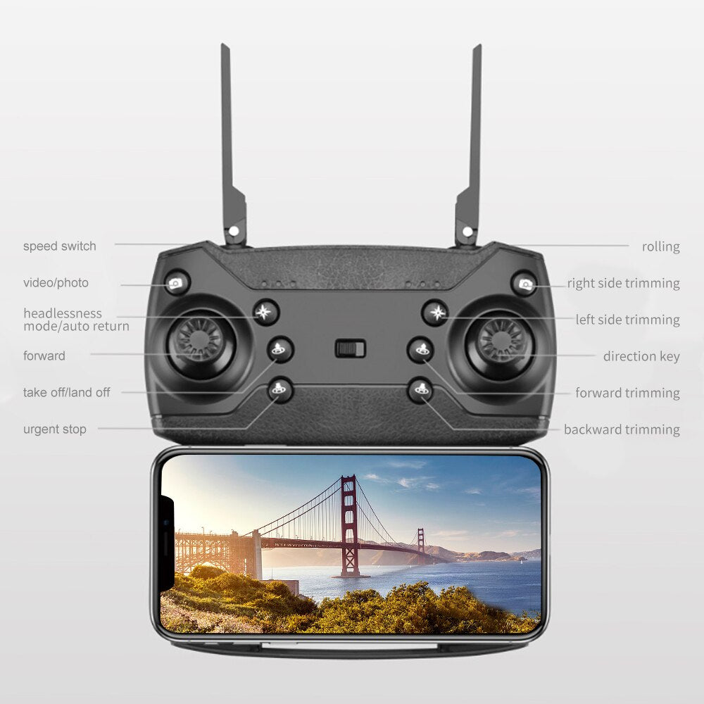 E88 Pro RC Drone 4K Professinal 1080P Wide Angle HD Camera - BestShop