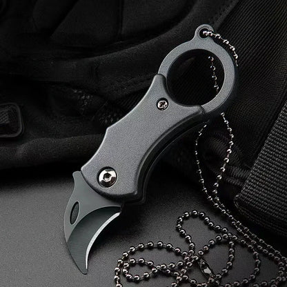 Cuchillo plegable para exteriores EDC, garra de zorro, cortador de collar, cuchillo de bolsillo portátil para acampar y autodefensa, novedad de 2024 