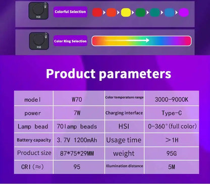 Mini RGB Hot Boot Live Photography LED
