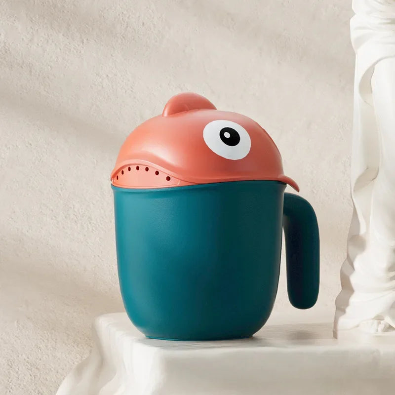 Baby Bath Shower Head Rinse Cup Cartoon Shark