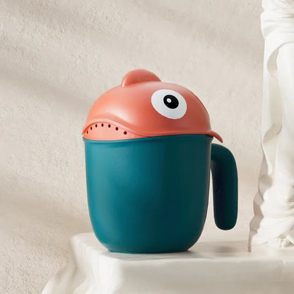Baby Bath Shower Head Rinse Cup Cartoon Shark