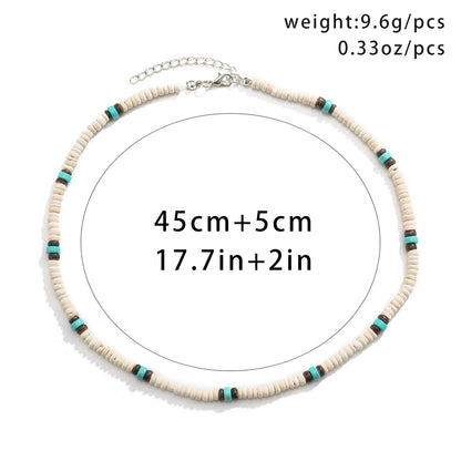 Summer Beach Wooden Beaded Surfer Necklace