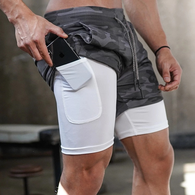 Camo Running Shorts Men Gym Sports Shorts - BestShop