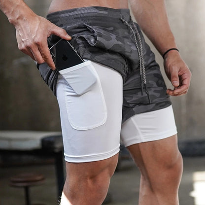 Camo Running Shorts Men Gym Sports Shorts - BestShop
