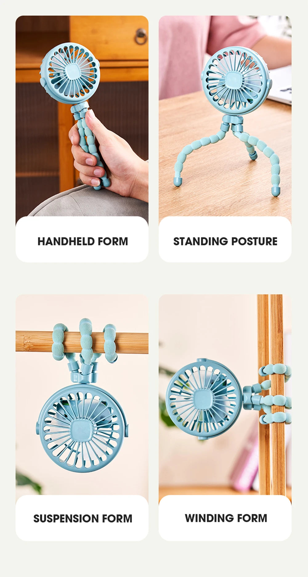 Portable Oscillating Pram Mini Fan Mini