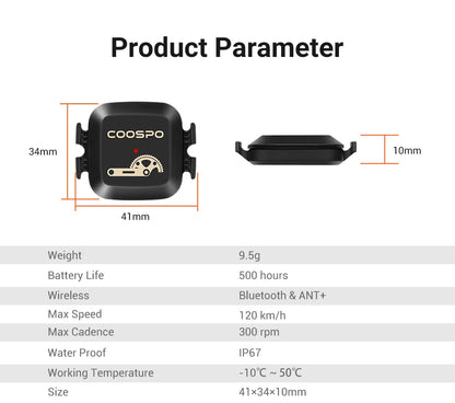 COOSPO BK467 Dual Mode Cadence &amp Speed Sensor