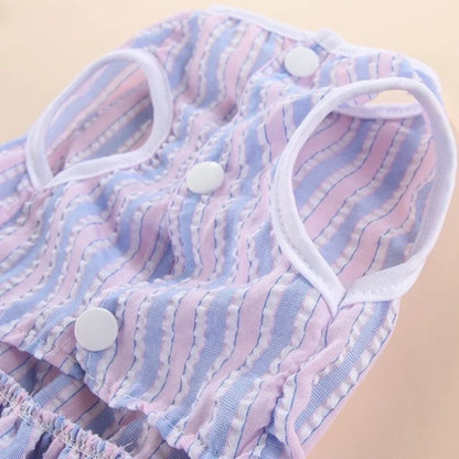 Puppy vertical striped butterfly skirt