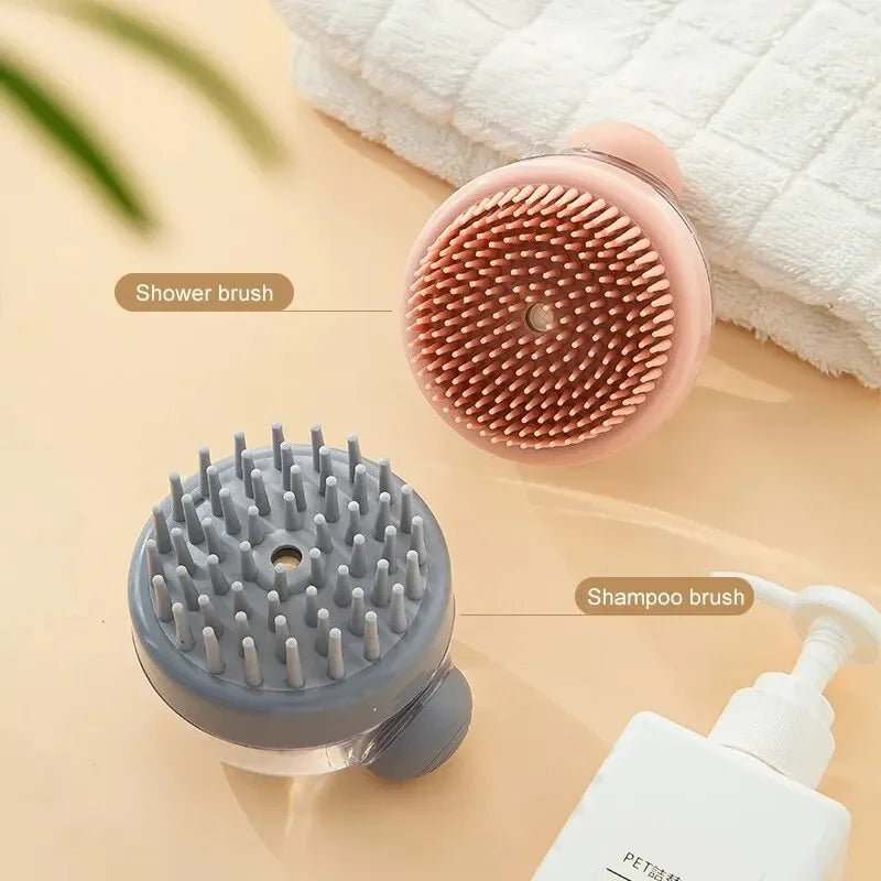 Dog Shower Brush with Shampoo Dispenser