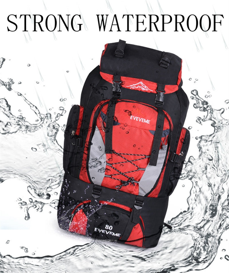 80L Large Waterproof Climbing Hiking Backpack - BestShop