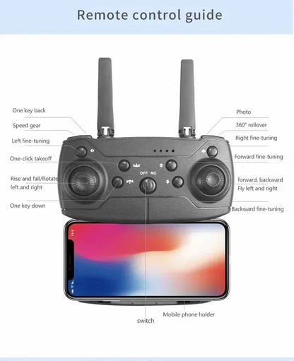E88Pro Foldable RC Drone 4K/1080P HD Cam