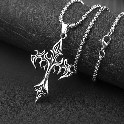 ZAKOL Hip Hop Cross Pendant Necklace