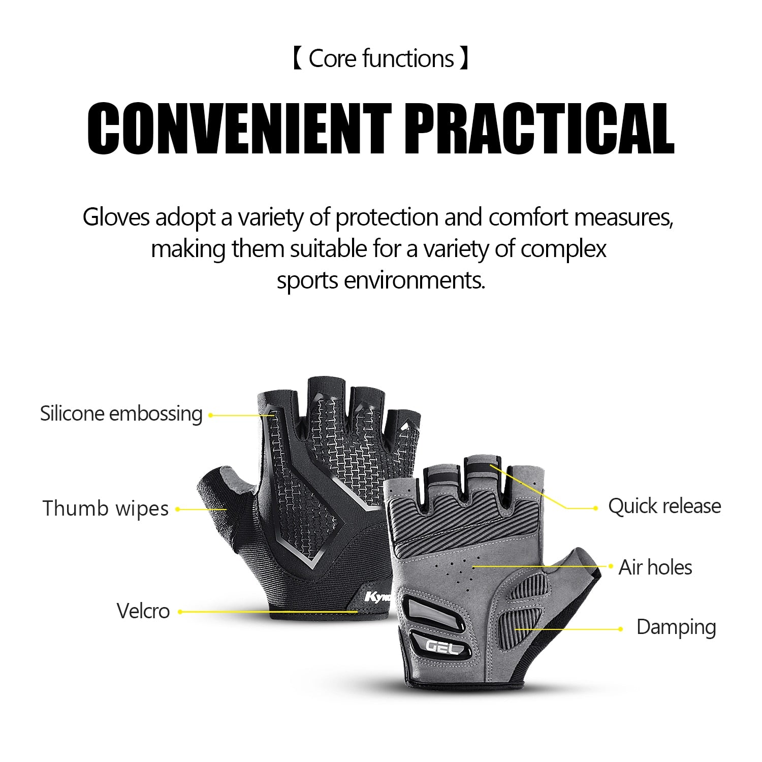New Half-Finger Men's and Women's Cycling Gloves - BestShop
