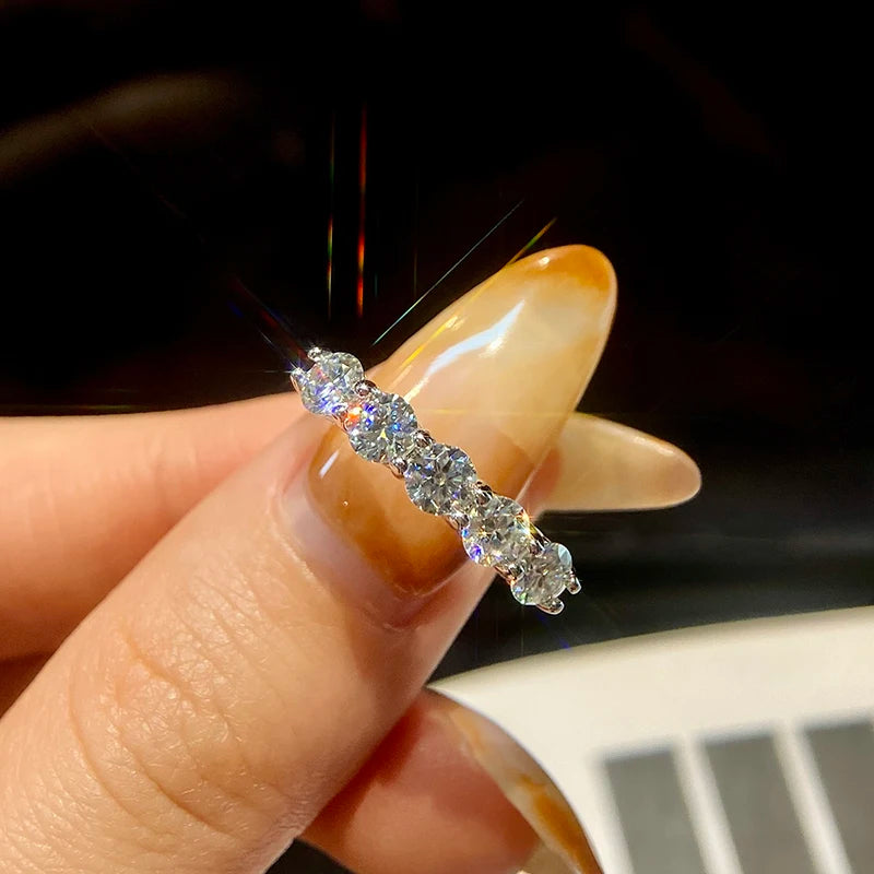 GRA White Gold D Color 4mm Moissanite Ring