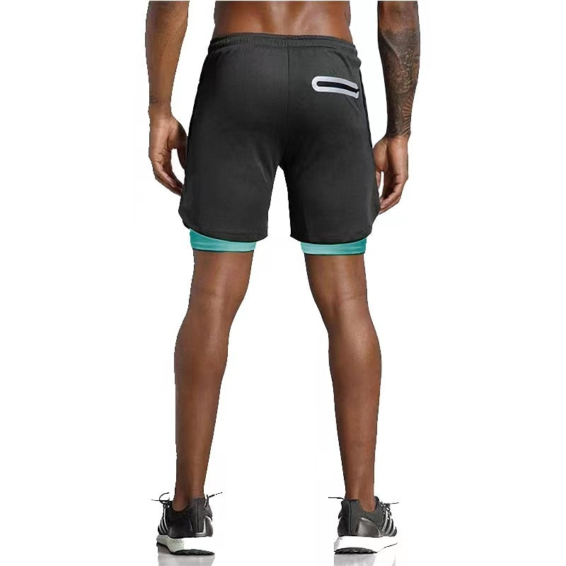 Men Running Shorts Summer Sportswear Double-deck Short Pant - BestShop