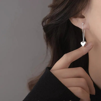 Geometric Hollow Heart Hoop Earrings