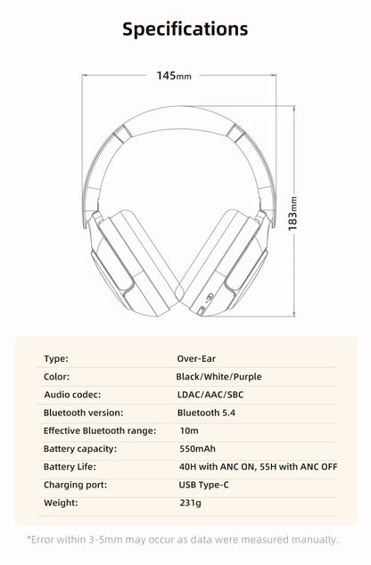QCY H3 Pro ANC Wireless Headphone
