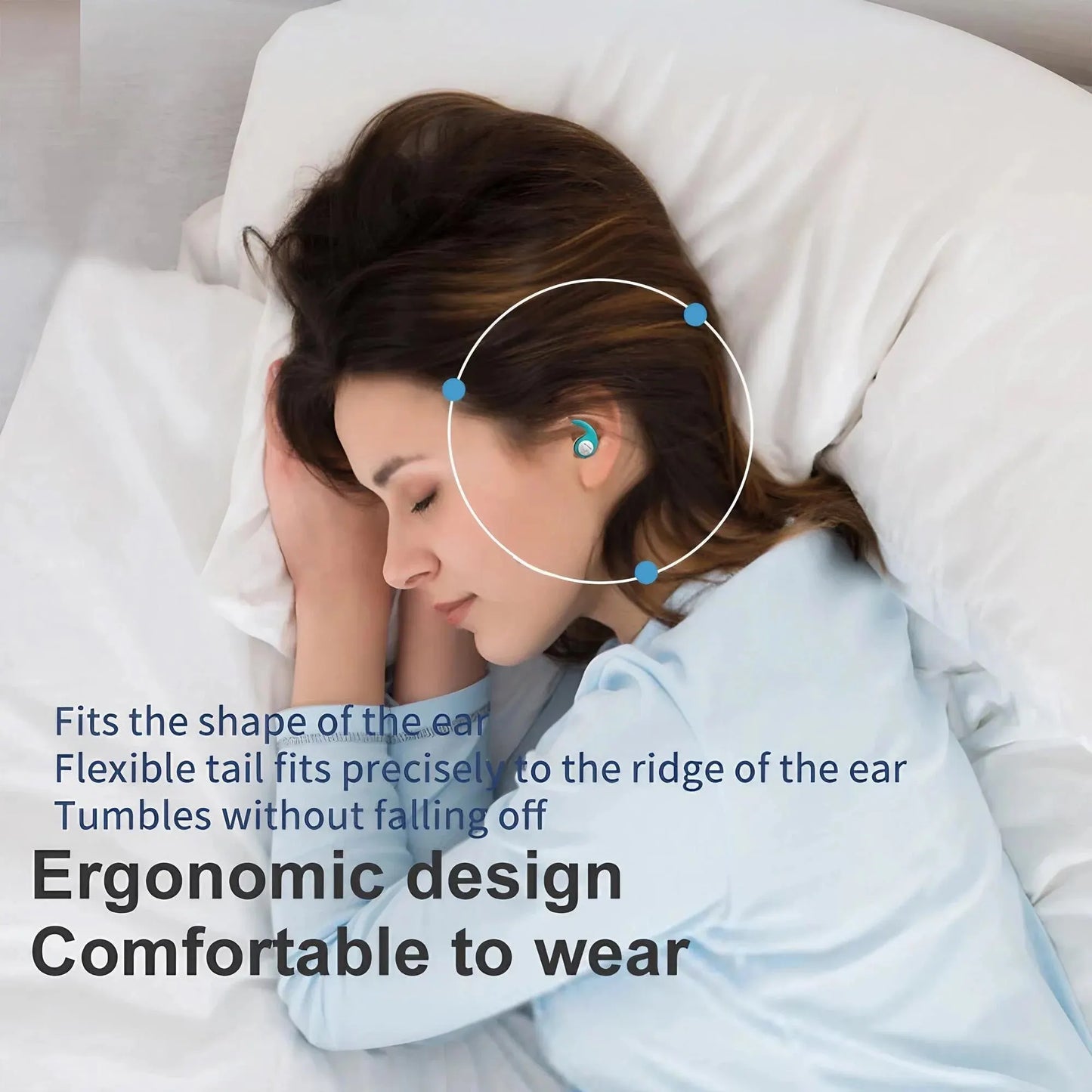 Soft Silicone Earplugs with Noise Cancellation