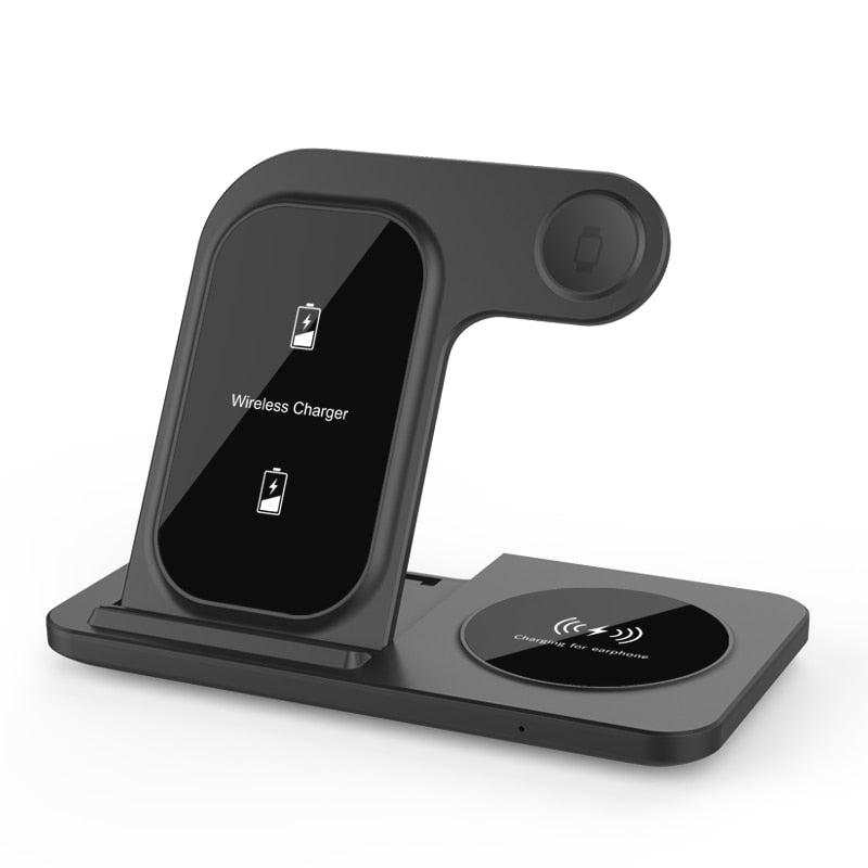 3 in 1 Wireless Charger Stand Pad Fast Charging Station Dock - BestShop
