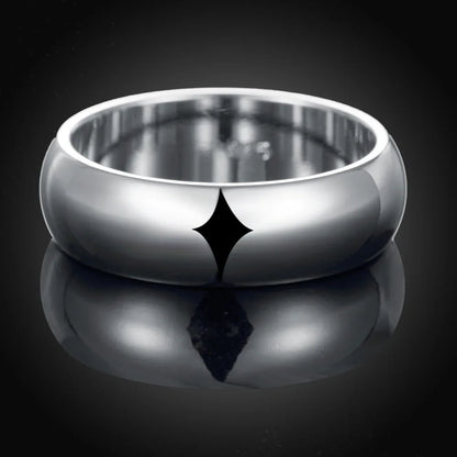 925 Sterling Silver Round Circle Ring