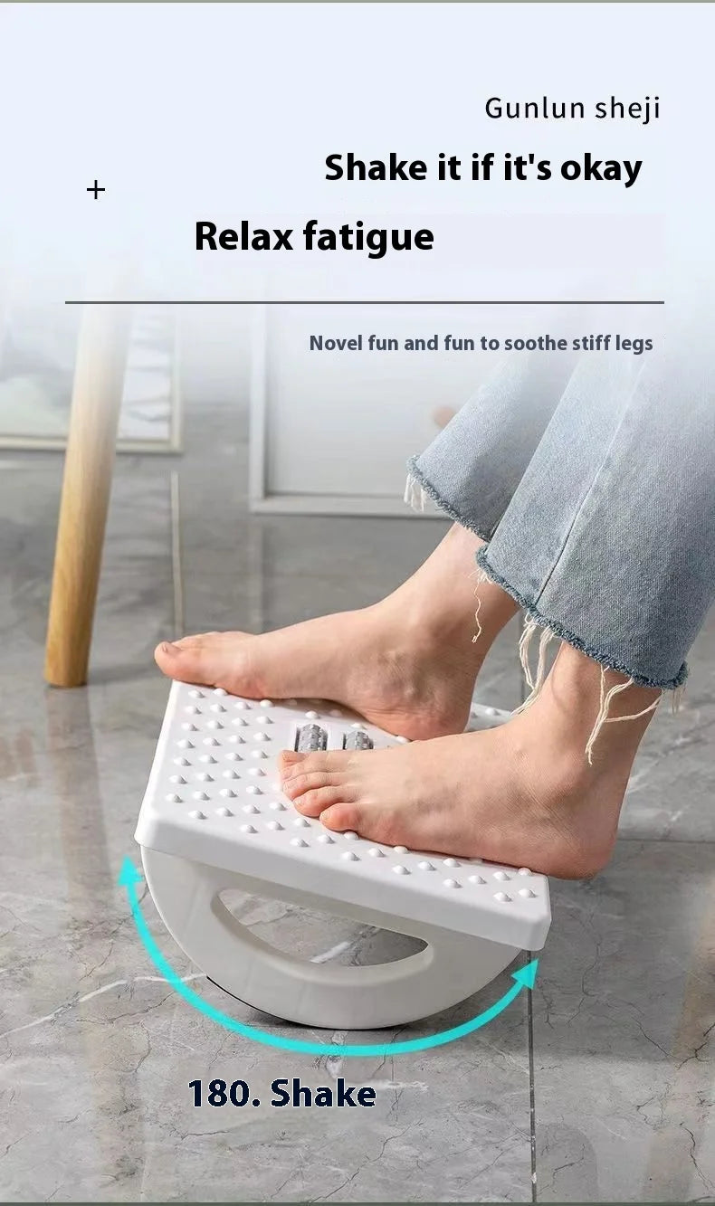 Portable Ergonomic Foot Rest with Massage Rollers