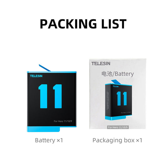TELESIN Battery For GoPro Hero 10 11 1750 mAh - BestShop