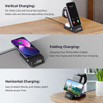 Load image into Gallery viewer, 15W 4 In 1 Wireless Charger Stand For iPhone Samsung Watch Airpods - BestShop