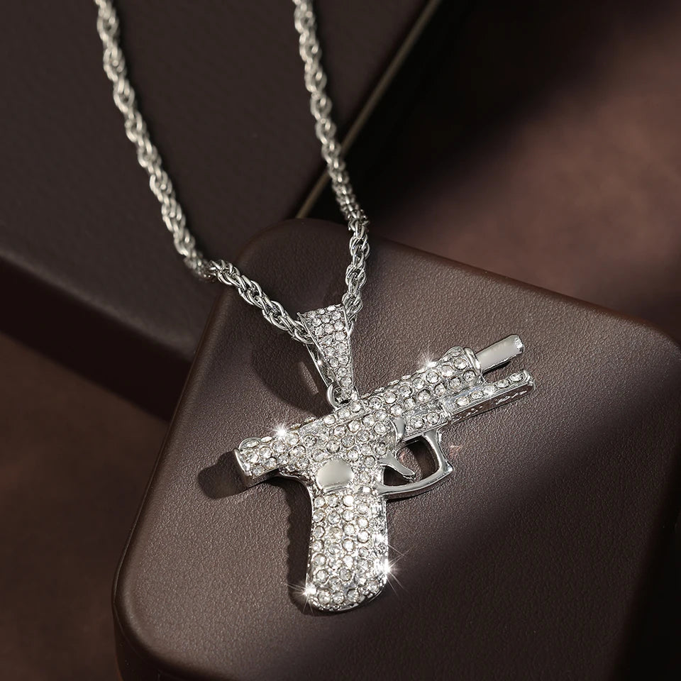 ZAKOL Hip Hop Cross Pendant Necklace