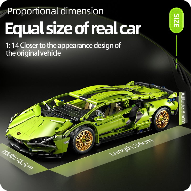 Technical Racing Sport Car Model Building Block - BestShop
