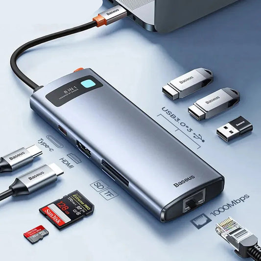 60Hz USB C Hub Type C to Ethernet Port