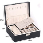 Load image into Gallery viewer, Double Layer Large Capacity Leather Jewelry Box - BestShop