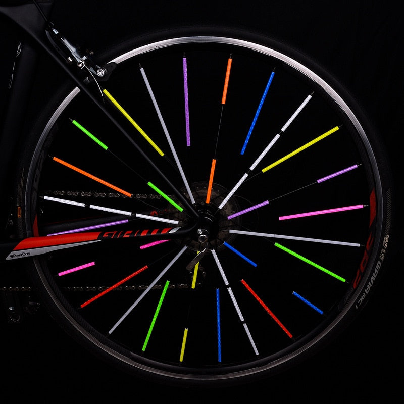 12PCS/Bag Bicycle Wheel Spokes Reflective Sticker - BestShop