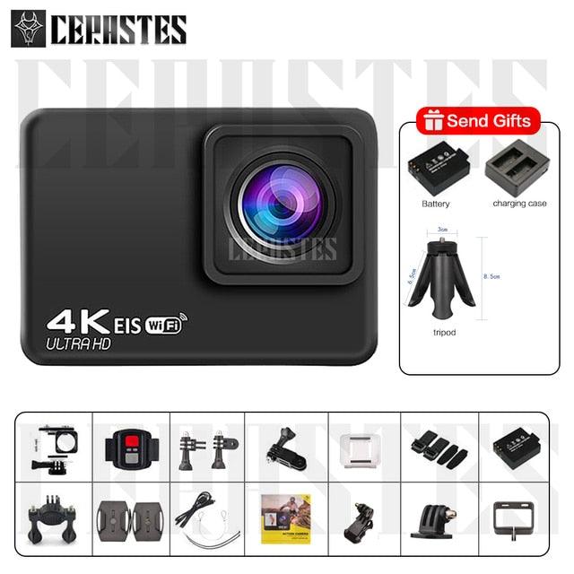 Action Camera 4K 60fps With Remote Control Sport Camera - BestShop