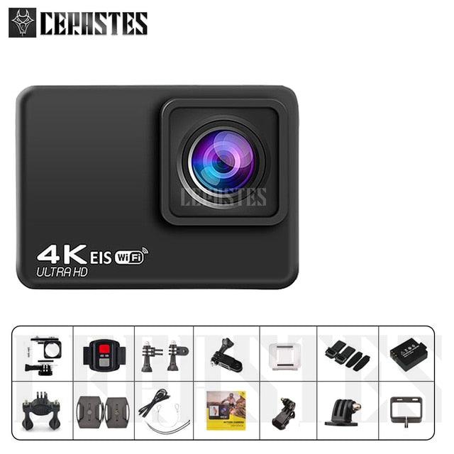 Action Camera 4K 60fps With Remote Control Sport Camera - BestShop