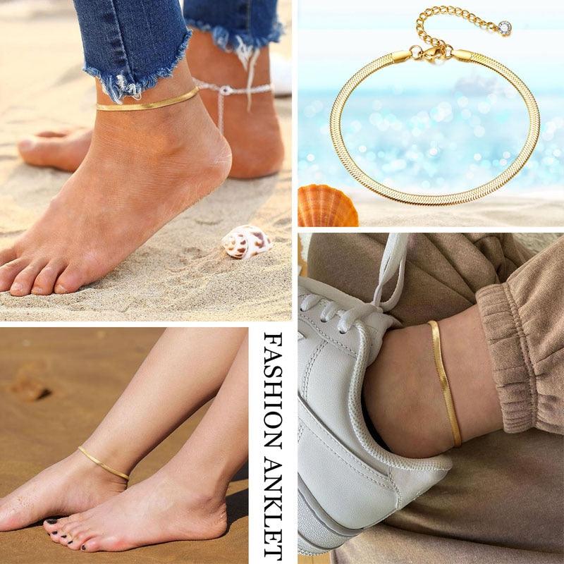 Adjustable Summer Beach Snake Chain Anklet - BestShop