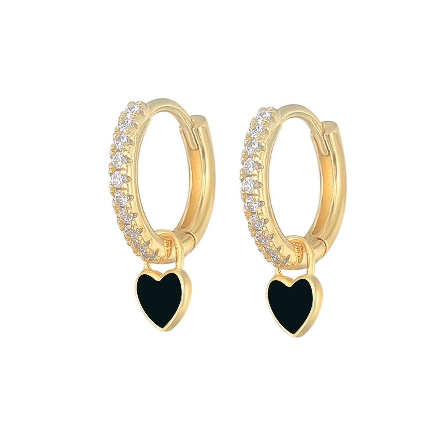 Aide Silver Color Hoop Earrings With Cute Candy Neon Color - BestShop