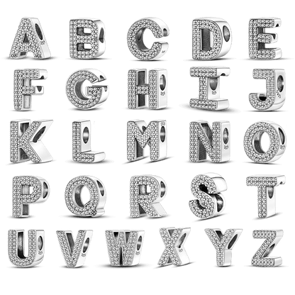 Alphabet Beads 925 Sterling Silver LOVE Letter Charm - BestShop