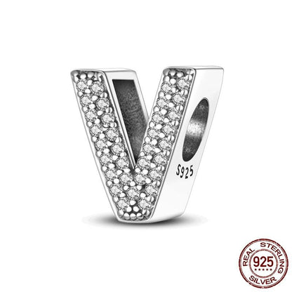 Alphabet Beads 925 Sterling Silver LOVE Letter Charm - BestShop