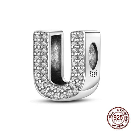 Alphabet Beads 925 Sterling Silver LOVE Letter Charm - BestShop