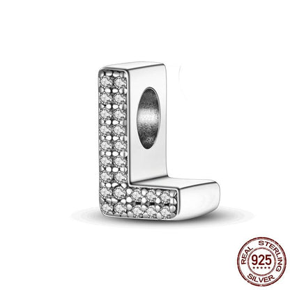 Alphabet Beads 925 Sterling Silver LOVE Letter Charm - BestShop