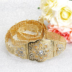 Load image into Gallery viewer, Aristocratic Women Caftan Crystal Flower Metal Waist Chain - BestShop