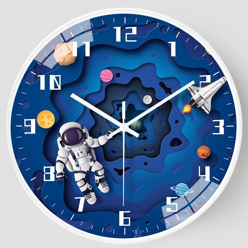 Astronaut Exploration Wall Clock Children Bedroom - BestShop